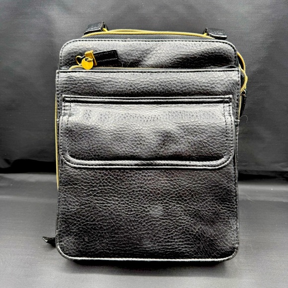 VINTAGE 1999 RELIC LEATHER CROSSBODY ORGANIZER BAG. EUC - B46 - Picture 1 of 11